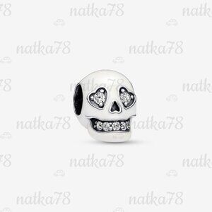 Pandora Glow-in-the-dark Sparkling Skull Charm|Pendant